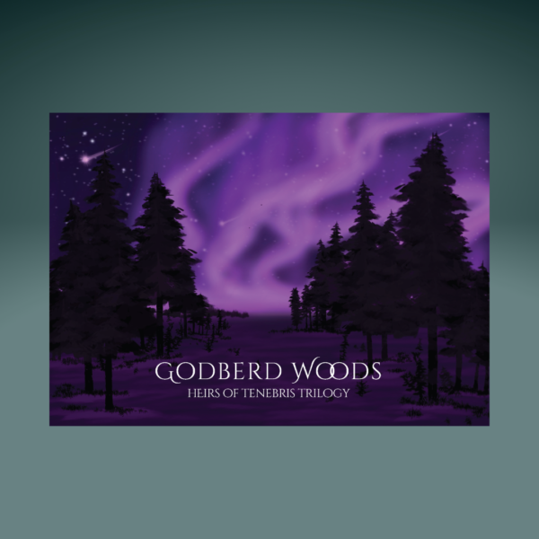Godberd Woods Postcard | Heirs of Tenebris, YA fantasy series